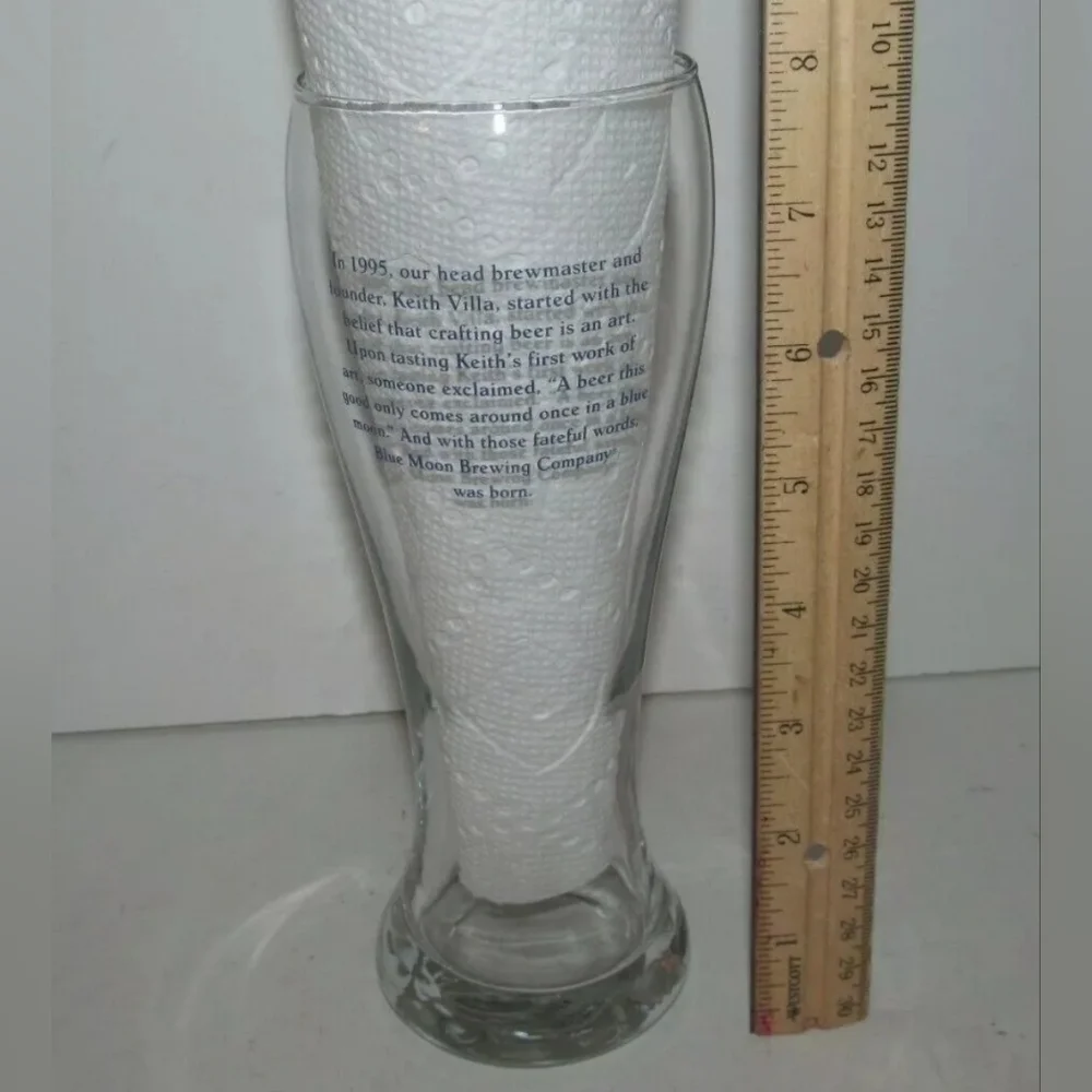 NWT | Blue Moon | 20 Years Anniversary Brewing Company Pint Beer Glass Souvenir